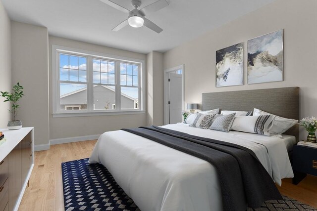 47 Spring St, Rehoboth, MA 02769 - bedroom featuring light wood-style floors, baseboards, and a ceiling fan