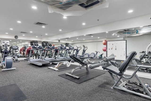view of gym