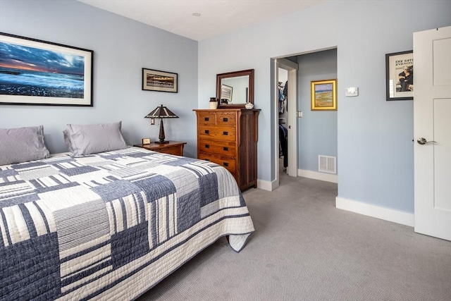 view of carpeted bedroom