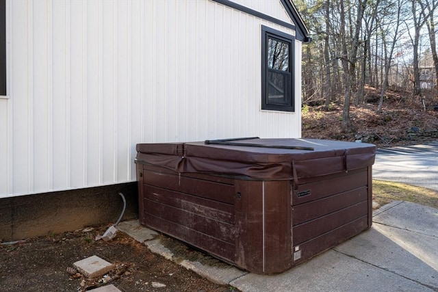 exterior view of a hot tub