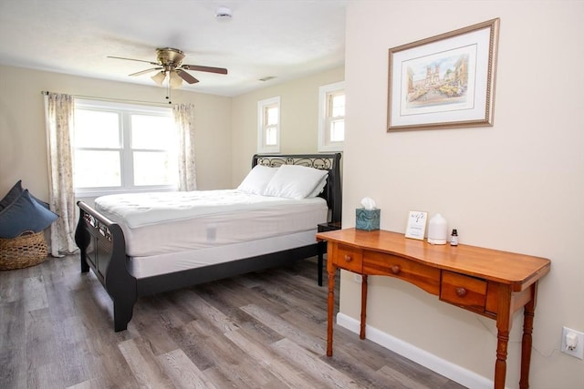 22 Everton Ave, Worcester, MA 01604 - bedroom with baseboards, wood finished floors, and a ceiling fan