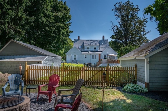 203 Pond St, Weymouth, MA 02190 - view of yard with an outdoor fire pit