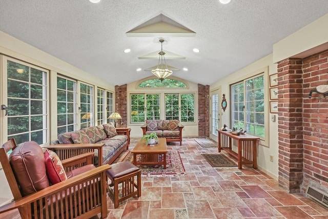 84 Englewood Rd, Longmeadow, MA 01106 - sunroom featuring healthy amount of natural light, recessed lighting, lofted ceiling, french doors, and baseboards