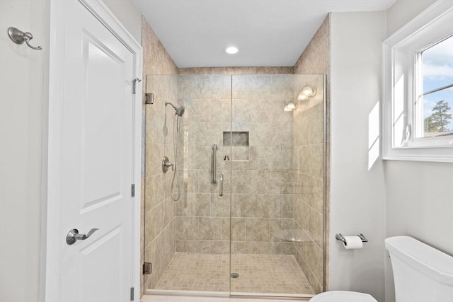 21 Bearberry Path Unit 0, Plymouth, MA 02360 - full bath with toilet, a shower stall, and recessed lighting