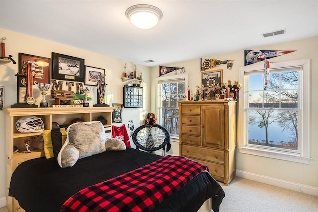 view of carpeted bedroom