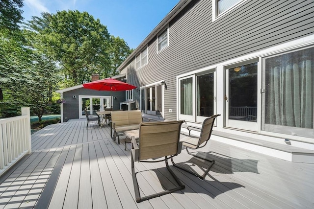 1 Liberty Ln, North Reading, MA 01864 - deck featuring outdoor dining space