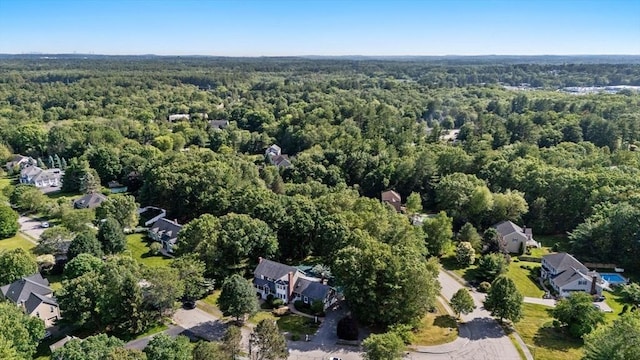 1 Liberty Ln, North Reading, MA 01864 - aerial overview of property's location featuring a heavily wooded area