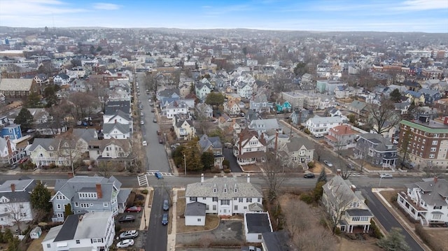 aerial view with a residential view