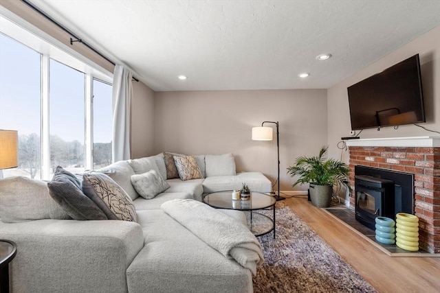 47 Plantation Rd Unit 47, Oxford, MA 01540 - living area with baseboards, wood finished floors, and recessed lighting