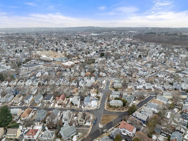 bird's eye view with a residential view