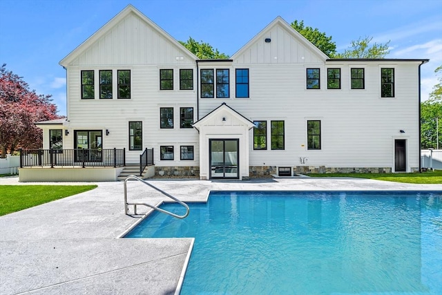 30 Alberta Ave, Newburyport, MA 01950 - swimming pool with a patio area and a wooden deck