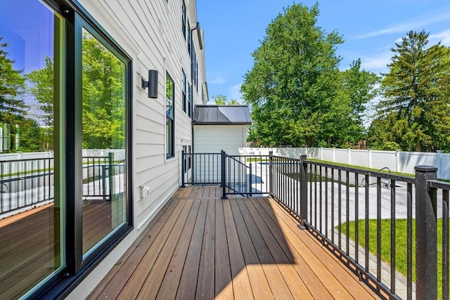 30 Alberta Ave, Newburyport, MA 01950 - wooden deck with a fenced backyard
