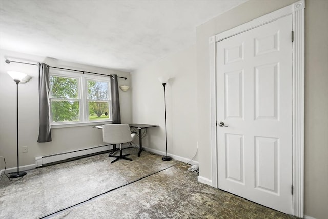 24 Highland Ave, Millbury, MA 01527 - home office with baseboard heating and baseboards