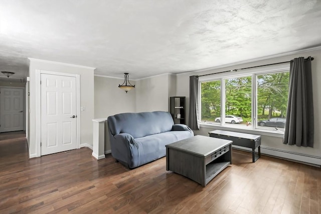 24 Highland Ave, Millbury, MA 01527 - living area with wood finished floors, ornamental molding, and baseboards