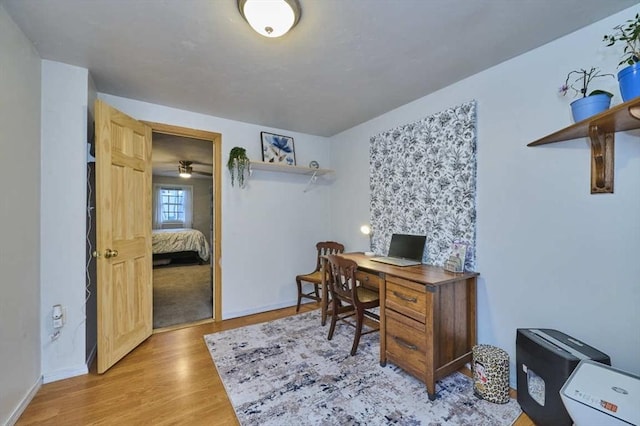 55 Friendship St, Billerica, MA 01821 - office featuring baseboards and light wood-style floors