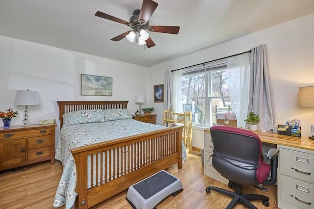 55 Friendship St, Billerica, MA 01821 - bedroom with a ceiling fan and light wood finished floors