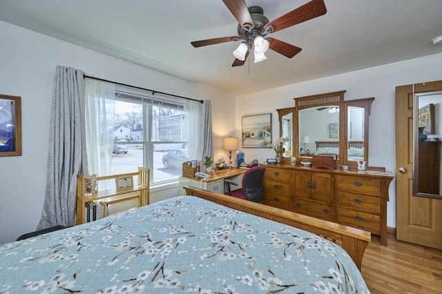 55 Friendship St, Billerica, MA 01821 - bedroom with ceiling fan and wood finished floors