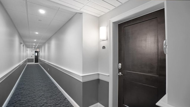635 Old Post Rd Unit 204, Sharon, MA 02067 - corridor with carpet and recessed lighting