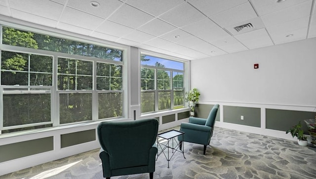 635 Old Post Rd Unit 204, Sharon, MA 02067 - sitting room featuring a paneled ceiling