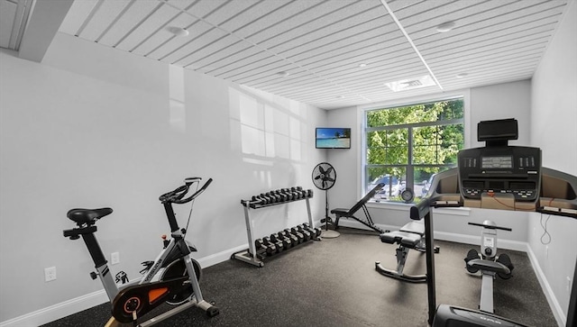 635 Old Post Rd Unit 204, Sharon, MA 02067 - workout area featuring baseboards