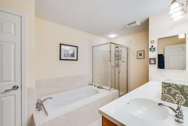 11 Alice Mullens Way Unit 11, Plymouth, MA 02360 - bathroom with a garden tub, a shower stall, and double vanity