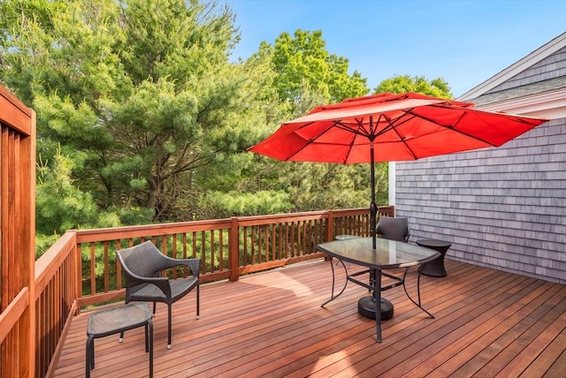 11 Alice Mullens Way Unit 11, Plymouth, MA 02360 - wooden terrace featuring outdoor dining area