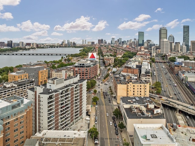 property's view of city with a water view