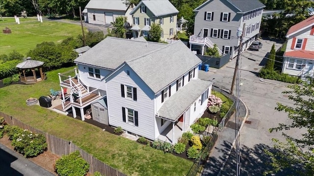 3 Centre St, Waltham, MA 02453 - aerial view of property and surrounding area