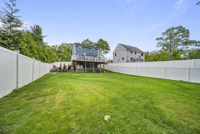 54 Forest St, Wilmington, MA 01887 - view of yard featuring a wooden deck