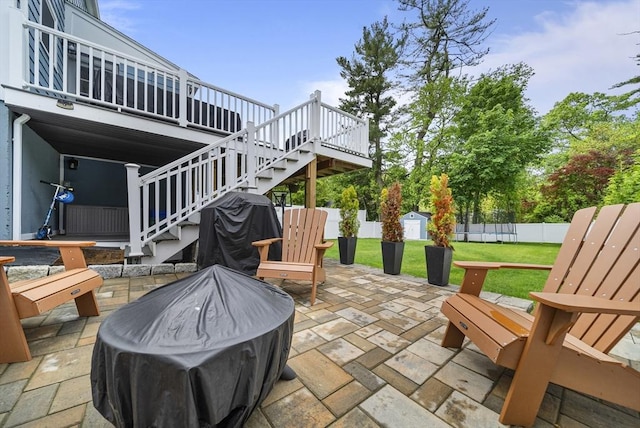 54 Forest St, Wilmington, MA 01887 - view of patio / terrace with stairs and a deck