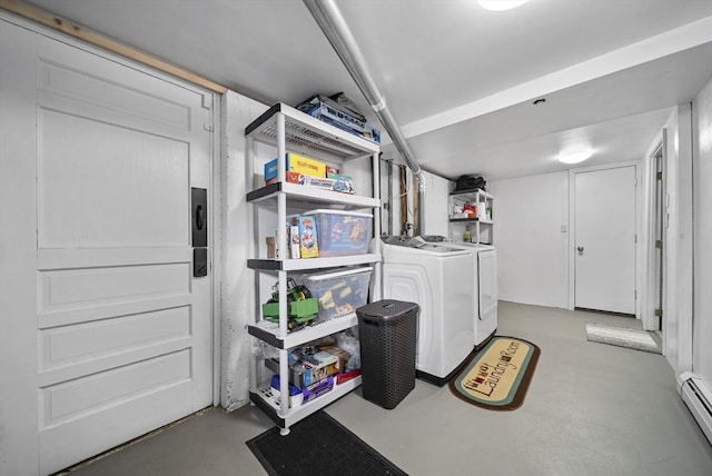 54 Forest St, Wilmington, MA 01887 - finished below grade area with washer and dryer and a baseboard heating unit