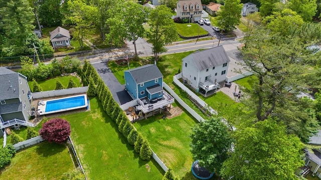 54 Forest St, Wilmington, MA 01887 - aerial perspective of suburban area with a pool area