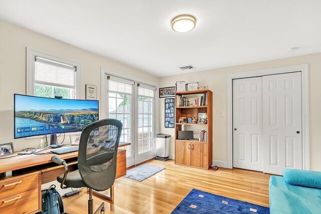 10 Ballard Ter, Lexington, MA 02420 - office area with light wood-style flooring and baseboards