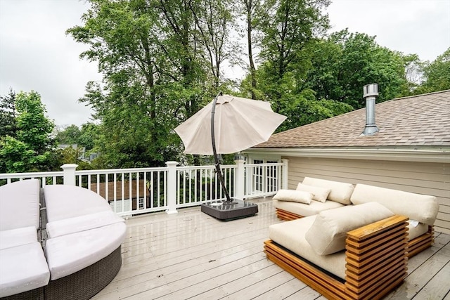 10 Ballard Ter, Lexington, MA 02420 - wooden terrace with outdoor lounge area