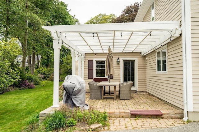 10 Ballard Ter, Lexington, MA 02420 - view of patio / terrace with a pergola, grilling area, and outdoor dining area