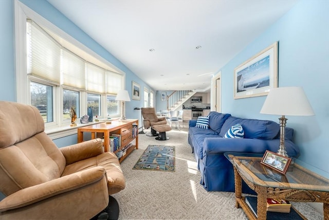 view of carpeted living room