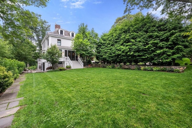 20 Birch Hill Rd, Newton, MA 02465 - view of green lawn with stairs