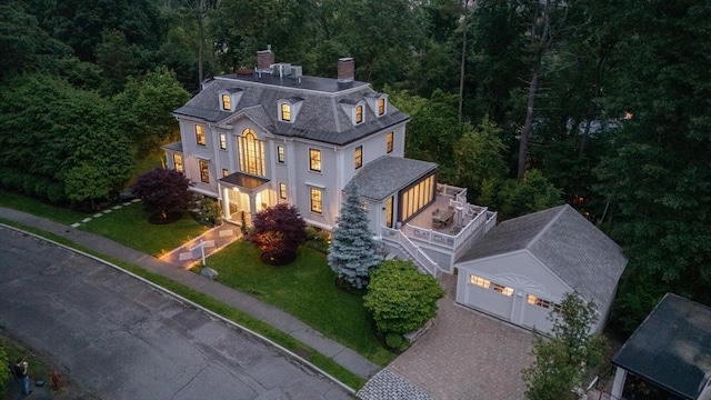 20 Birch Hill Rd, Newton, MA 02465 - view from above of property featuring a heavily wooded area
