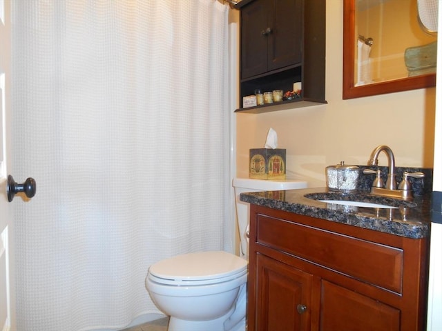 951 Dana Rd, Barre, MA 01005 - full bath featuring toilet, vanity, and a shower with shower curtain