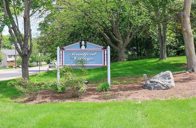 3 Myles Standish Dr Unit 8, Haverhill, MA 01835 - community sign featuring a lawn