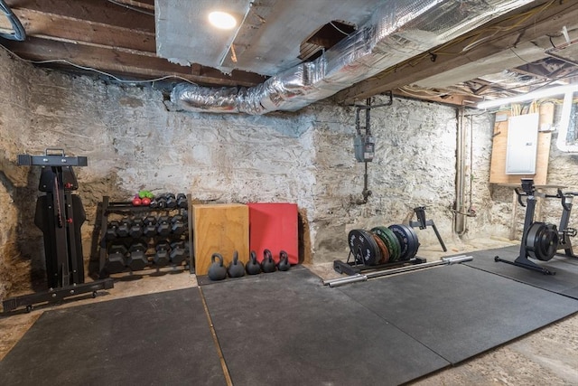 27 Round Hill St, Boston, MA 02130 - workout room with electric panel