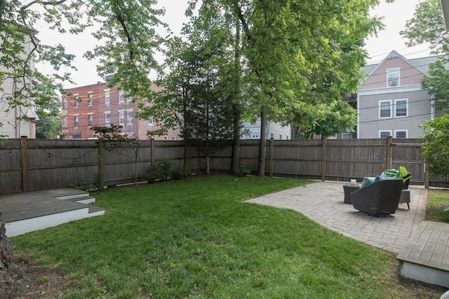 27 Round Hill St, Boston, MA 02130 - fenced backyard with a patio