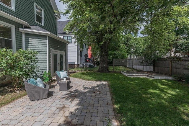 27 Round Hill St, Boston, MA 02130 - view of patio / terrace featuring french doors