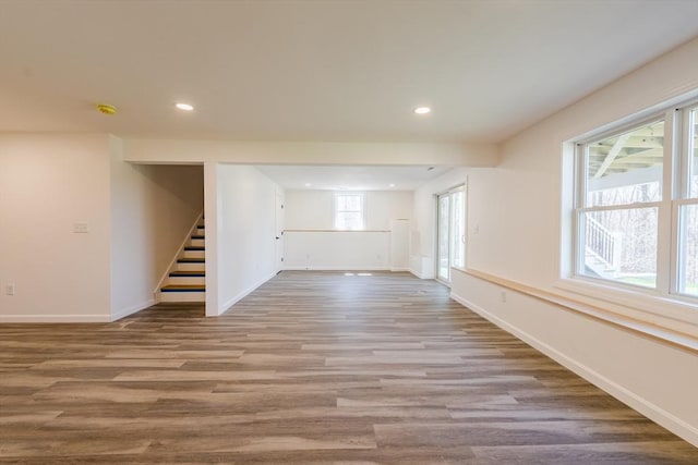 LOT4 Granite St, Worcester, MA 01604 - spare room featuring stairs, recessed lighting, and wood finished floors