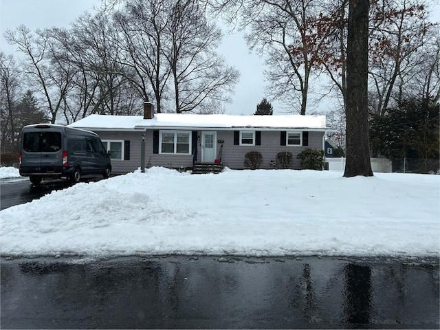 view of single story home