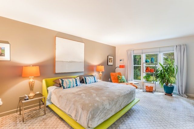 view of carpeted bedroom