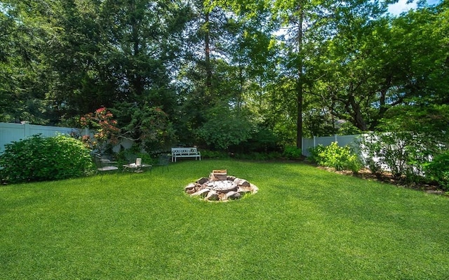 79 Henderson St, Needham, MA 02492 - view of yard with an outdoor fire pit