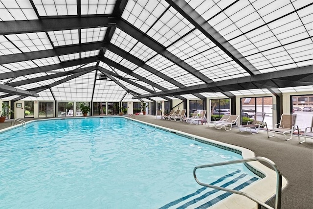250 Hammond Pond Pkwy Unit 409S, Newton, MA 02467 - indoor pool featuring a patio area