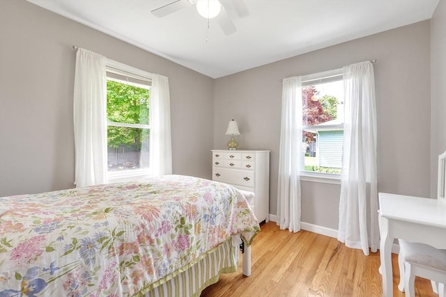 10 Briarcliff Ln, Paxton, MA 01612 - bedroom with light wood-style floors, baseboards, and ceiling fan