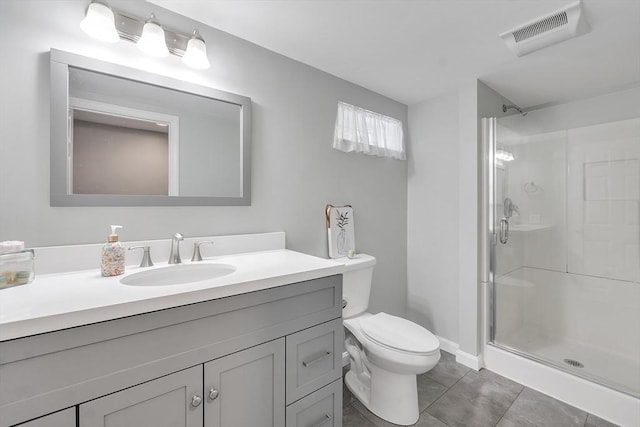 10 Briarcliff Ln, Paxton, MA 01612 - bathroom with a stall shower, toilet, vanity, and tile patterned flooring